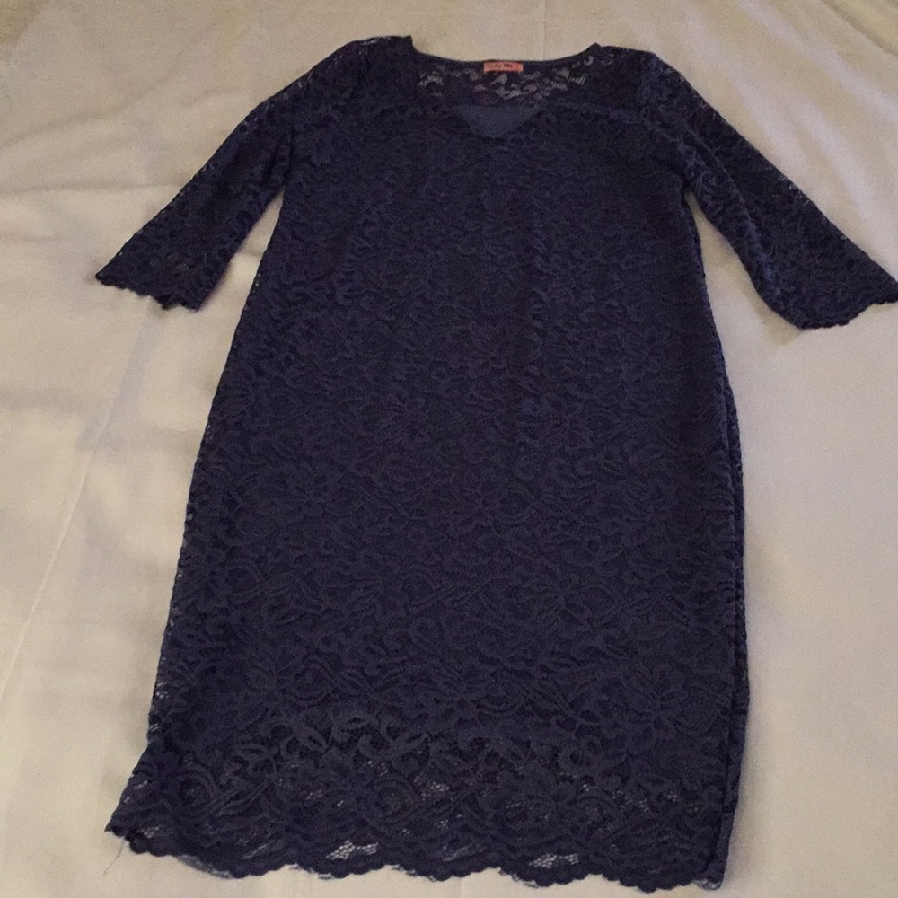 Floral Lace Knee Length Maternity Dress